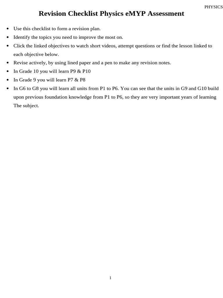 FINAL Suppoting Rescources PHY MYP | PDF | Force | Electric Current