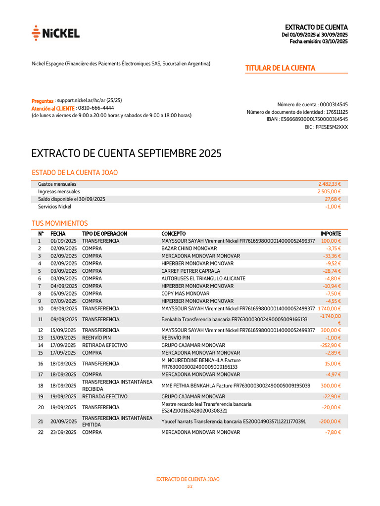 Extracto Joao | PDF