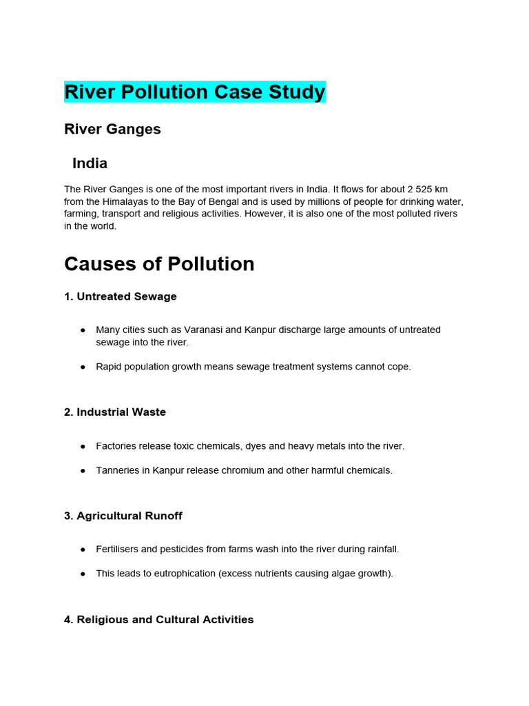 River Pollution & Management | PDF | Water Pollution | River