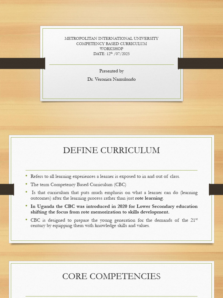 Competency Based Curriculum | PDF | Educational Assessment | Learning