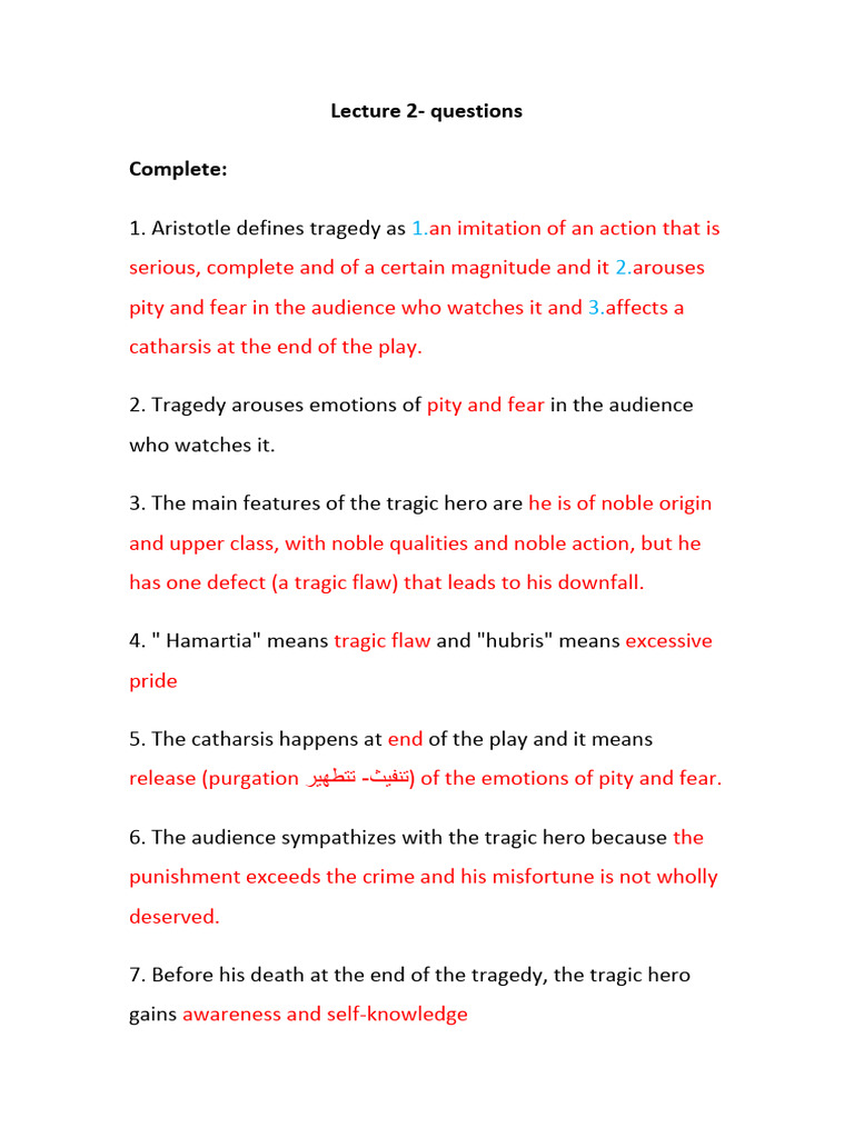 Lecture 2 - Revision | PDF