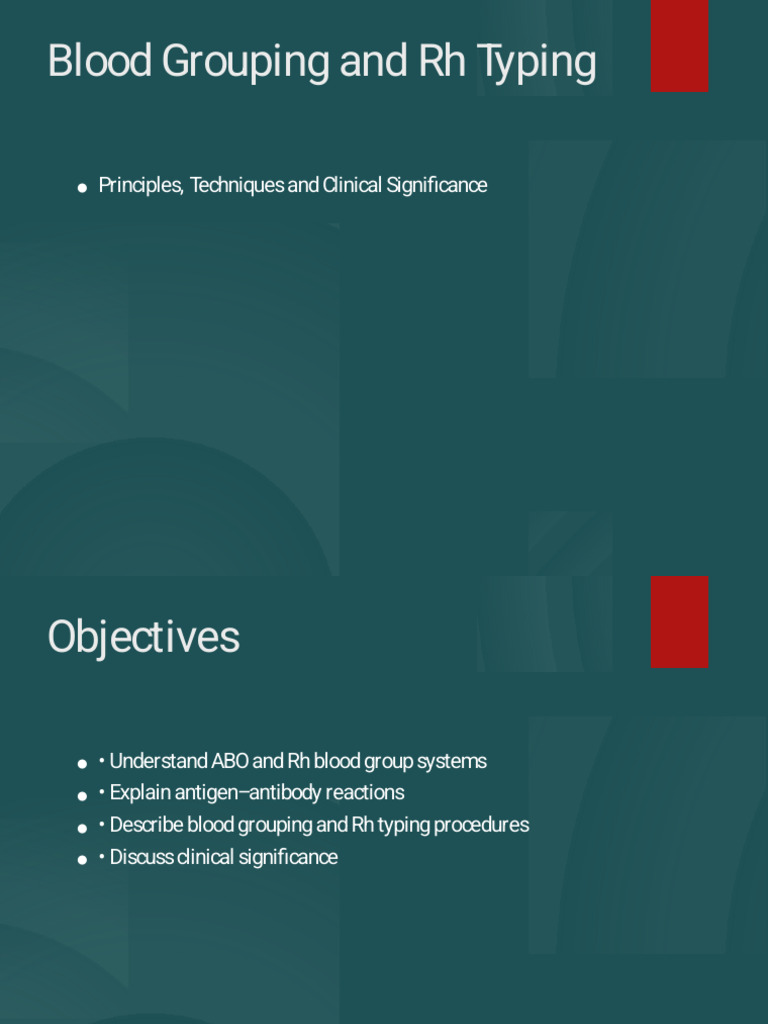 Blood Grouping and RH Typing | PDF | Blood Type | Tissue (Biology)