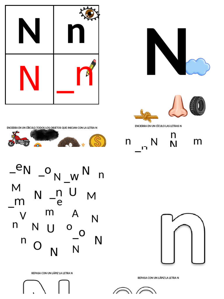 3 Letra N Actividades Matte Ok | PDF