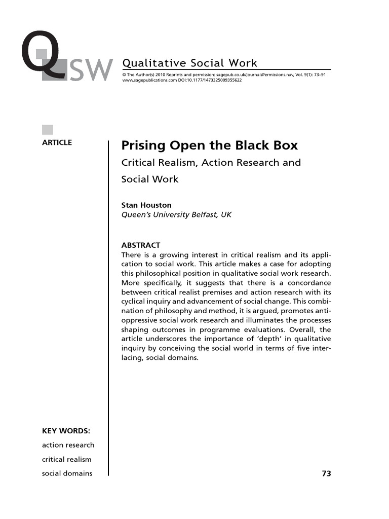 Houston (2010) Prising Open The Black Box | PDF | Attachment Theory ...