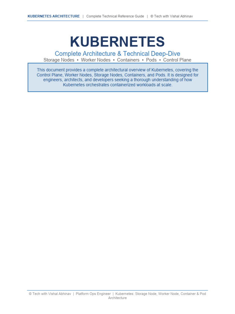 Kubernetes Architecture | PDF | Information Technology | Computing