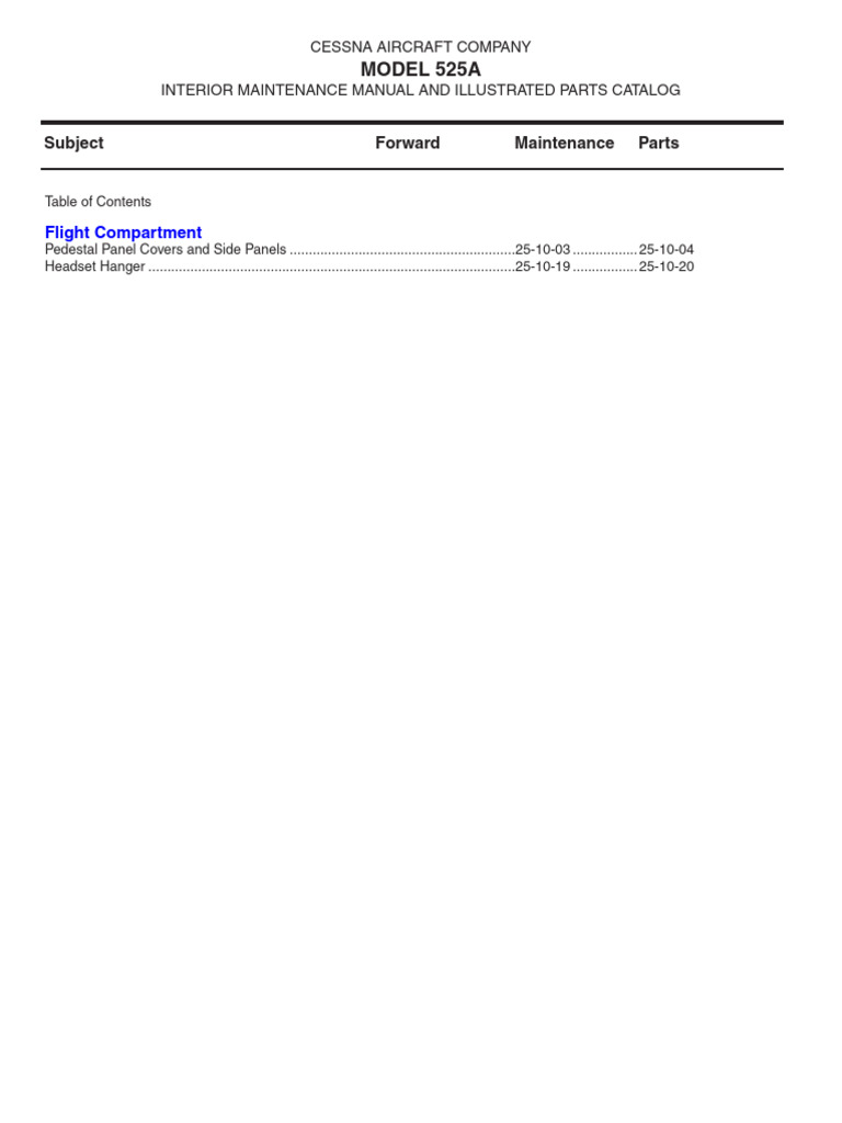 Model 525A: Subject Forward Maintenance Parts | PDF | Screw | Equipment