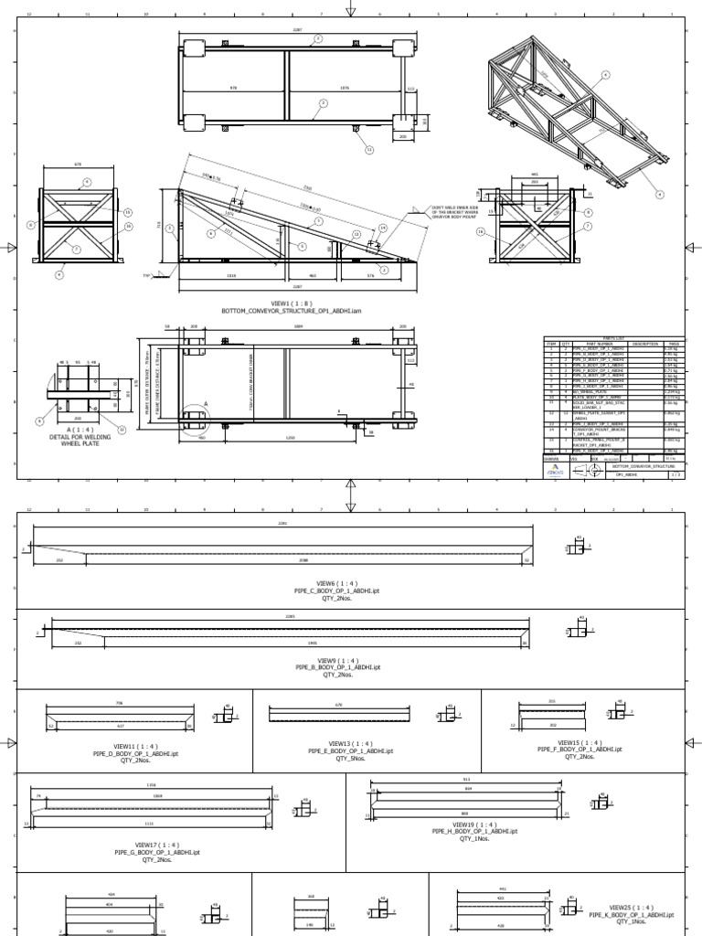 Bottom Conveyor Structure Op1 Abdhi | PDF