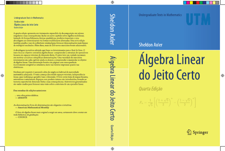 Capa Linear Algebra Done Right | PDF