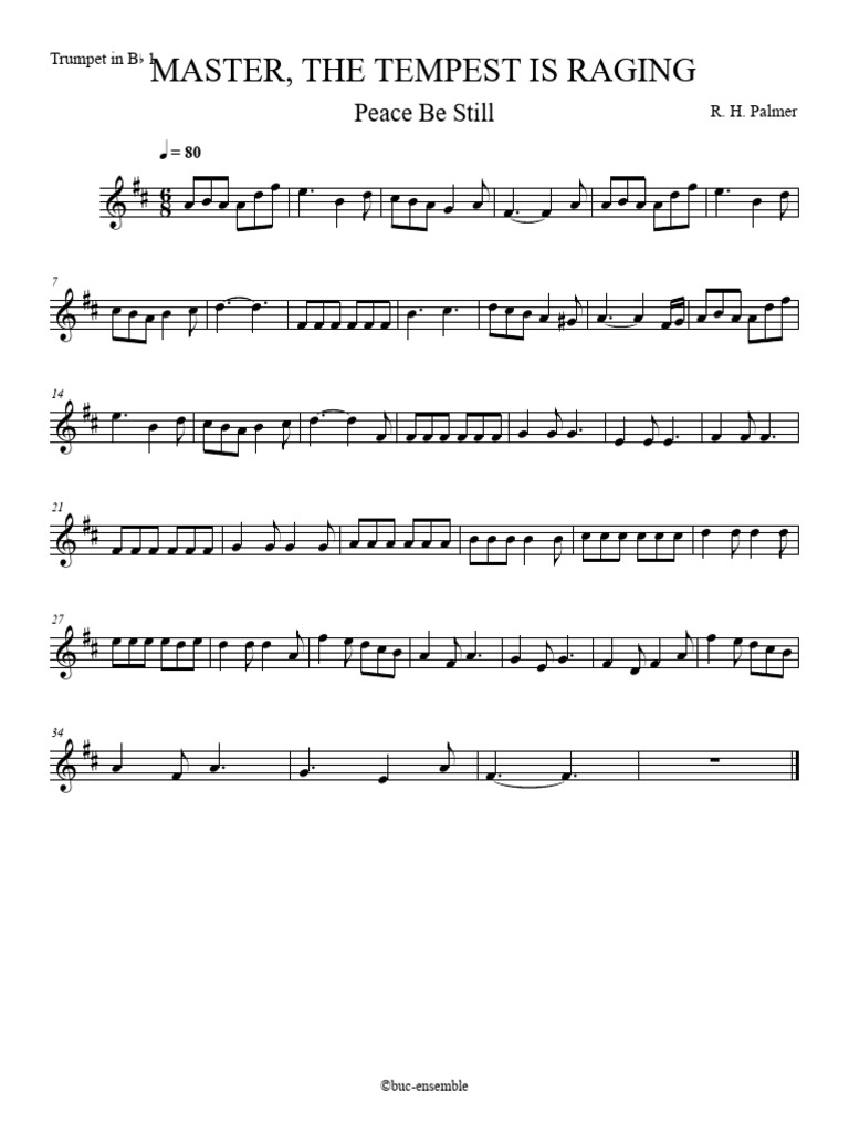 Master, The Tempest Is Raging - Trumpet in BB 1 | PDF
