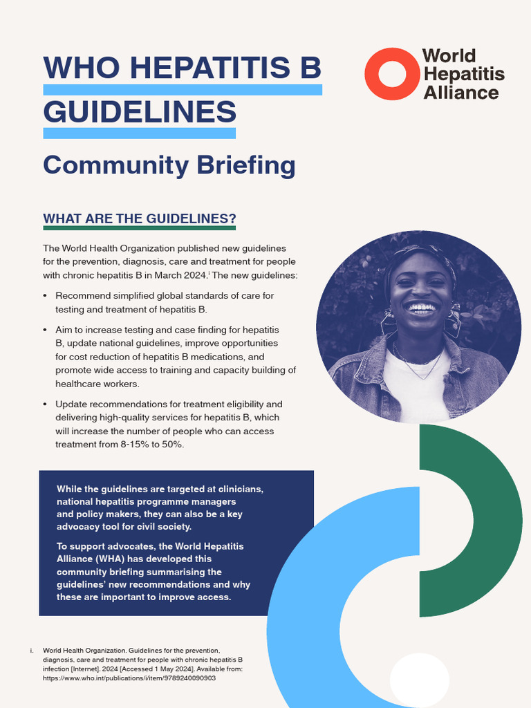 WHA WHO Hep B Guidelines Community Briefing | PDF | Hepatitis | Hepatitis B