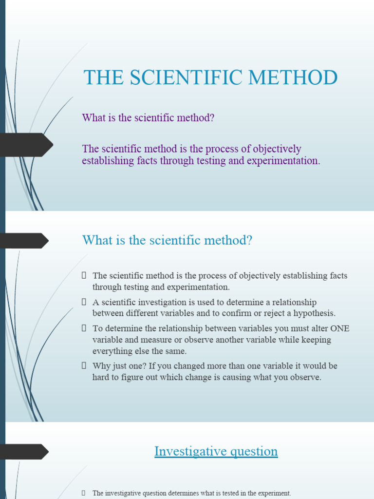 The Scientific Method | PDF | Experiment | Validity (Statistics)