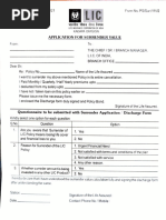 LIC Policy Surrender Application Letter | PDF