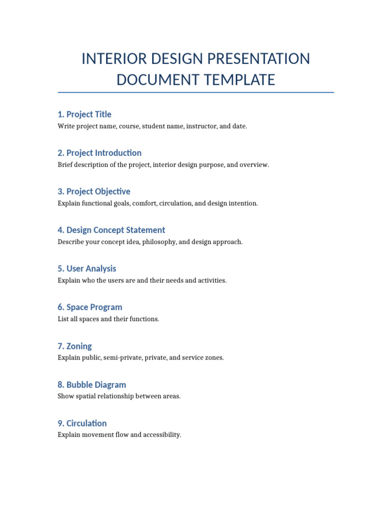 Interior Design Presentation Template | PDF