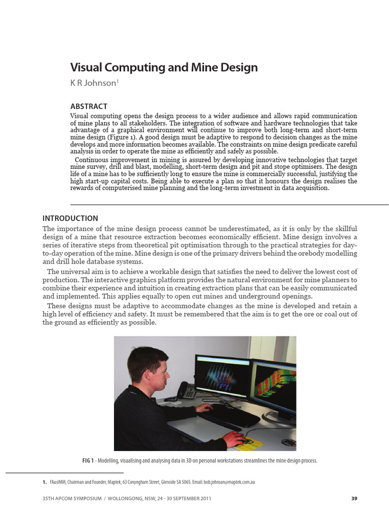 Visualisation D'un Mine Design | PDF | Mining | Ore