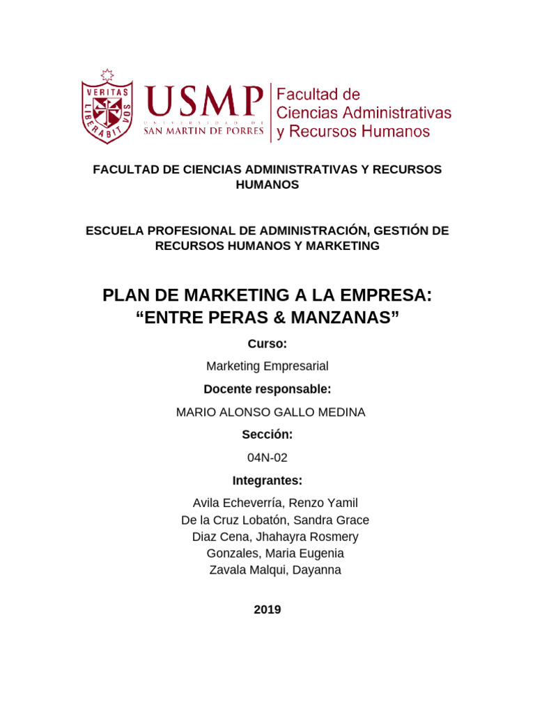 Plan de Marketing 04N02 | PDF | Marketing | Presupuesto