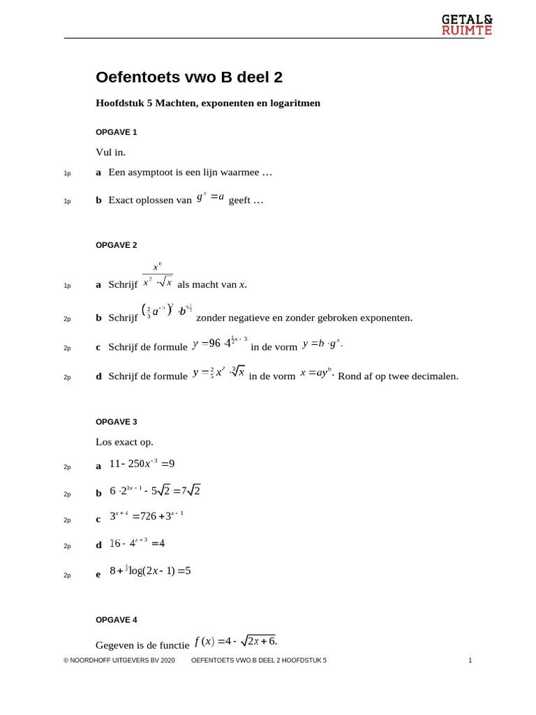 GR12 VB2 H05 Oefentoets | PDF