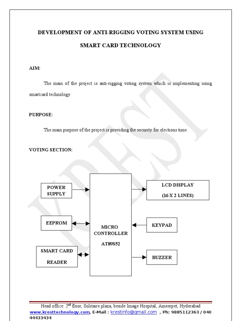 Smart Card Anti-Rigging Voting System | PDF