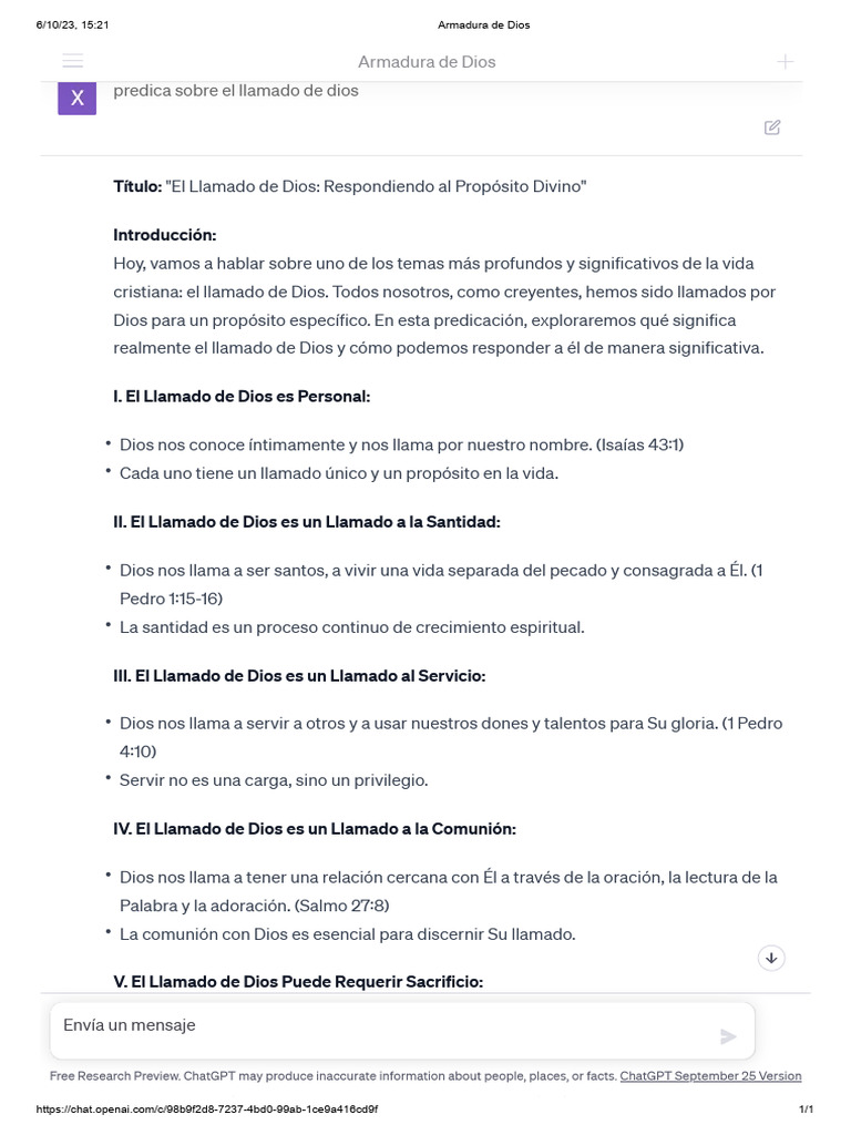 Llamado de Dios | PDF