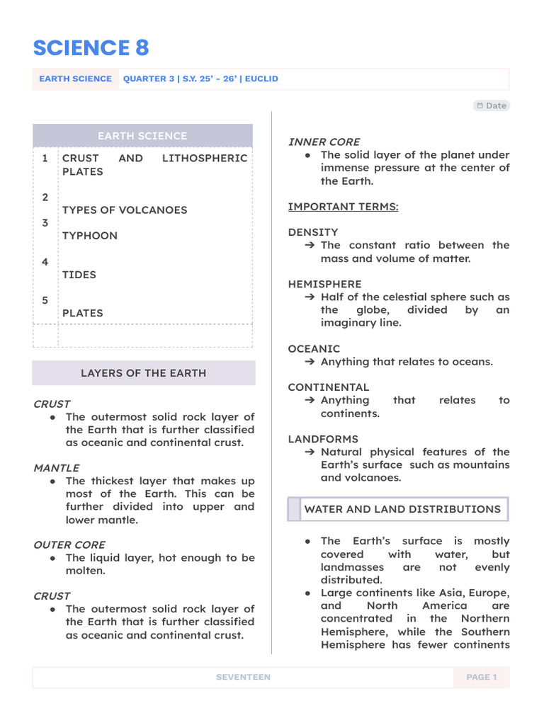 Science Reviewer q3 | PDF | Volcano | Plate Tectonics