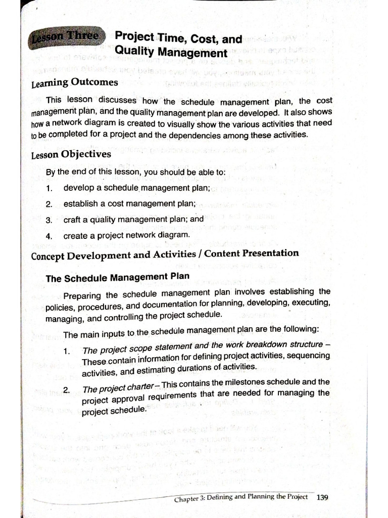 C3 Project Time Cost and Quality Management | PDF