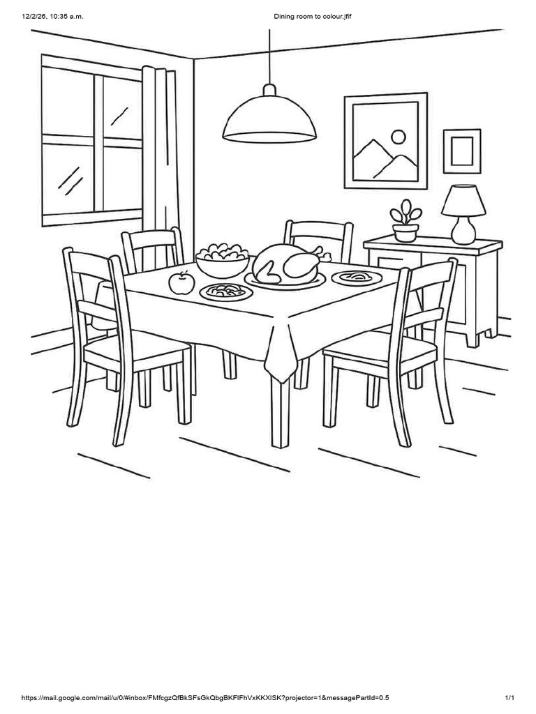 Dining Room To Colour - Jfif | PDF