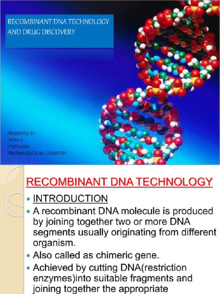 Recombinant Dna Technology and Drug Discovery | PDF