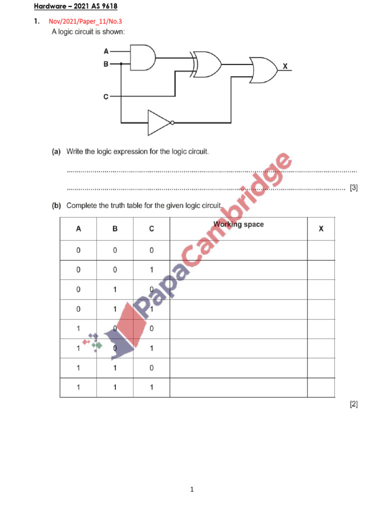 2021 Hardware AS 9618 | PDF