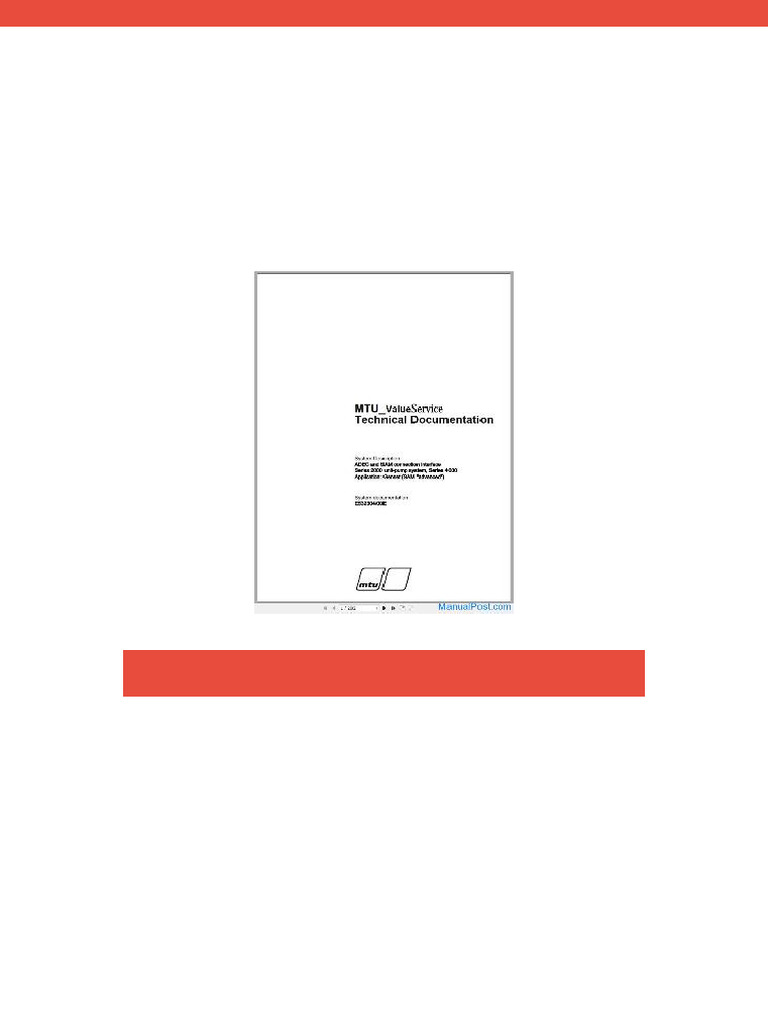 Mtu Adec and Sam Connection Interface Series 2000 4000 System ...