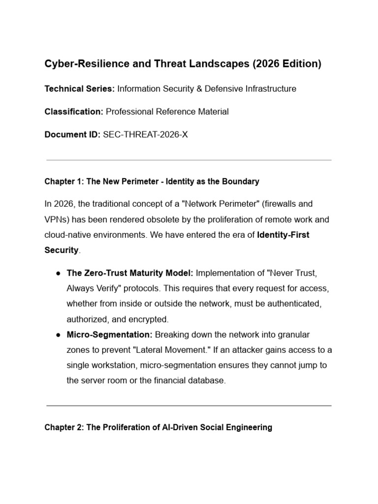 Cyber-Resilience - Threat Landscapes | PDF | Security | Computer Security