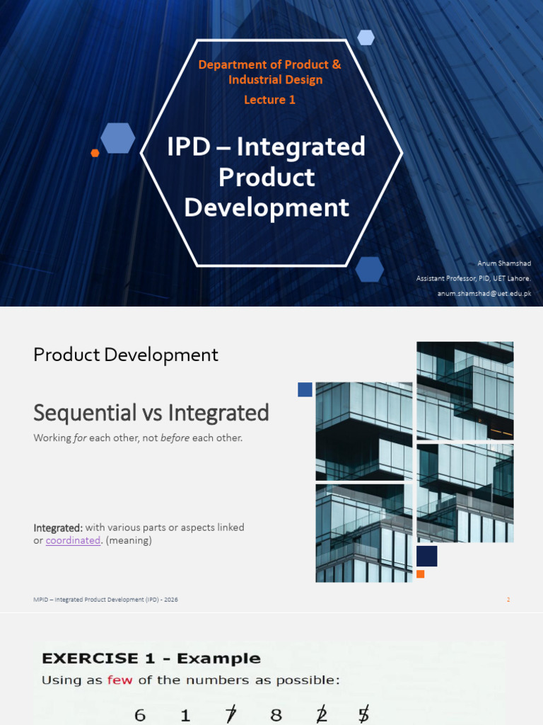 Lec 1 - IPD Introduction | PDF