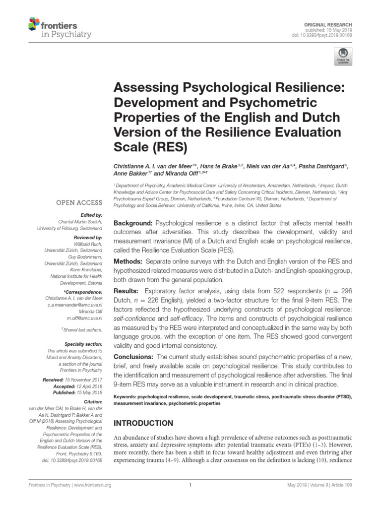 Resilience - Lit Review | PDF | Psychological Resilience | Psychology