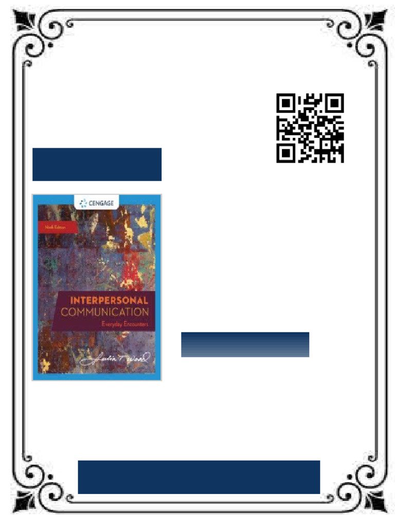 (Etextbook PDF) For Interpersonal Communication Everyday Encounters 9th ...