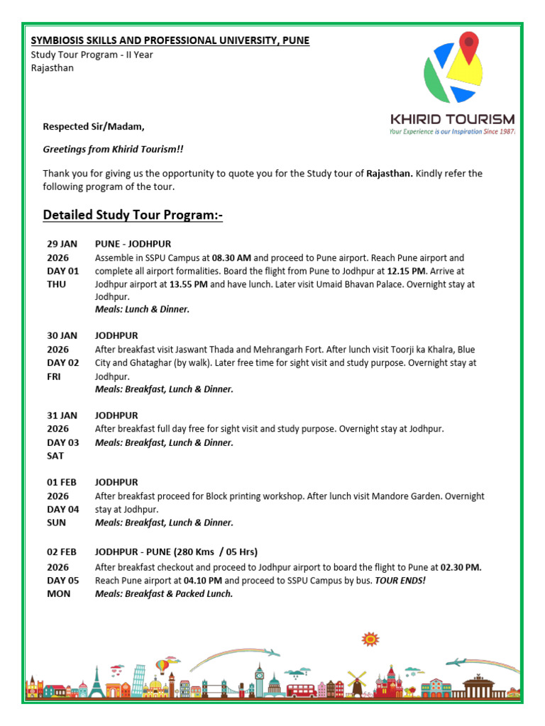 Symbiosis Skills & Professional University - II Year Study Tour To ...