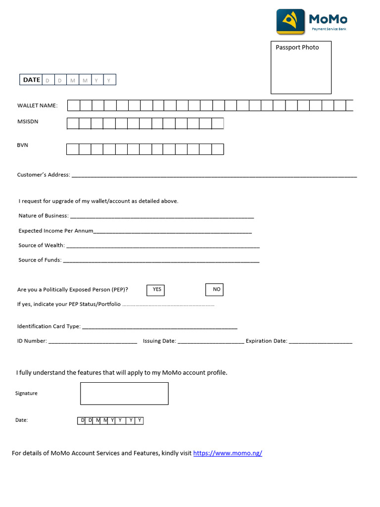 Account Upgrade Request Form PDF | PDF