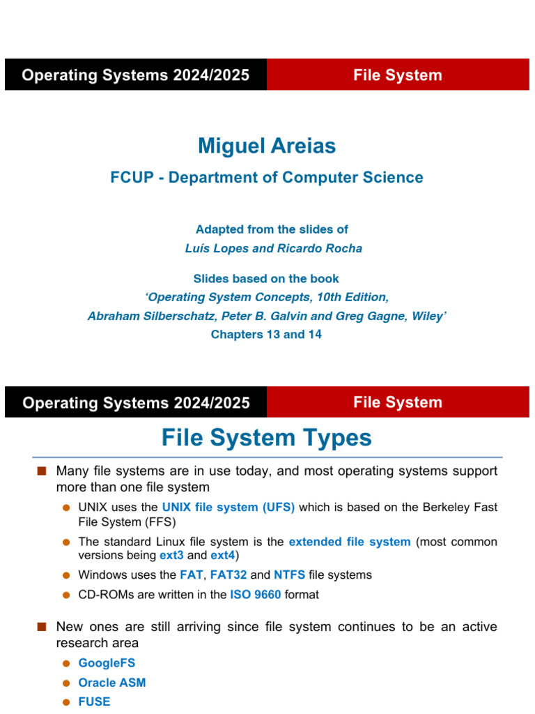 07 File System | PDF | File System | Computer File
