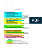 Formato de Costos de Ventas de Empresa Manufacturera