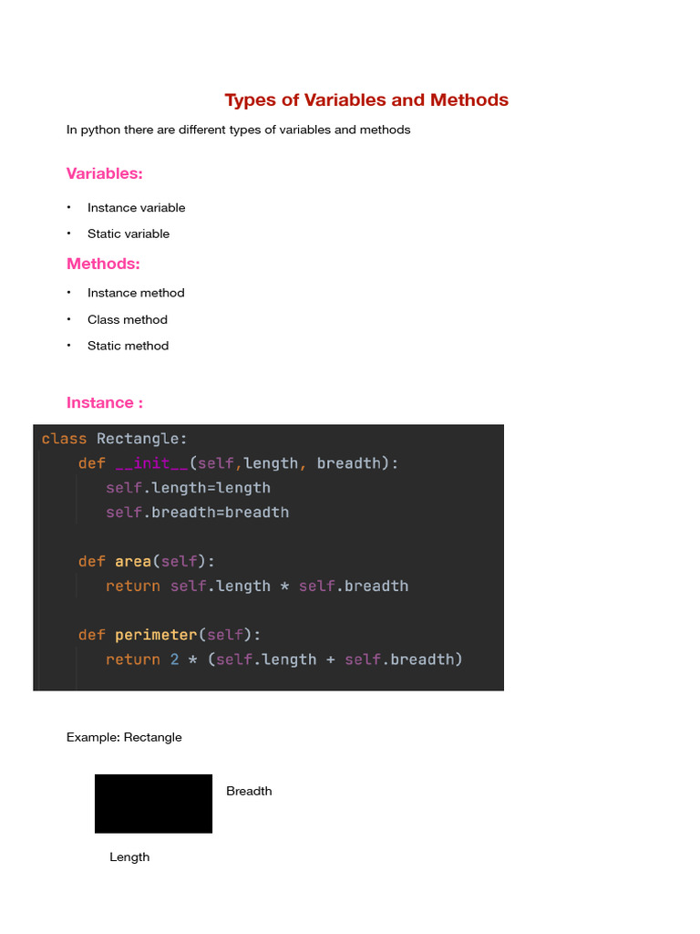 Instance Var and Meth | PDF