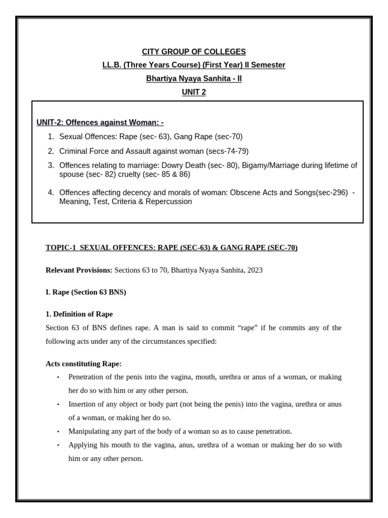 Bns 2 English Unit 2 | PDF