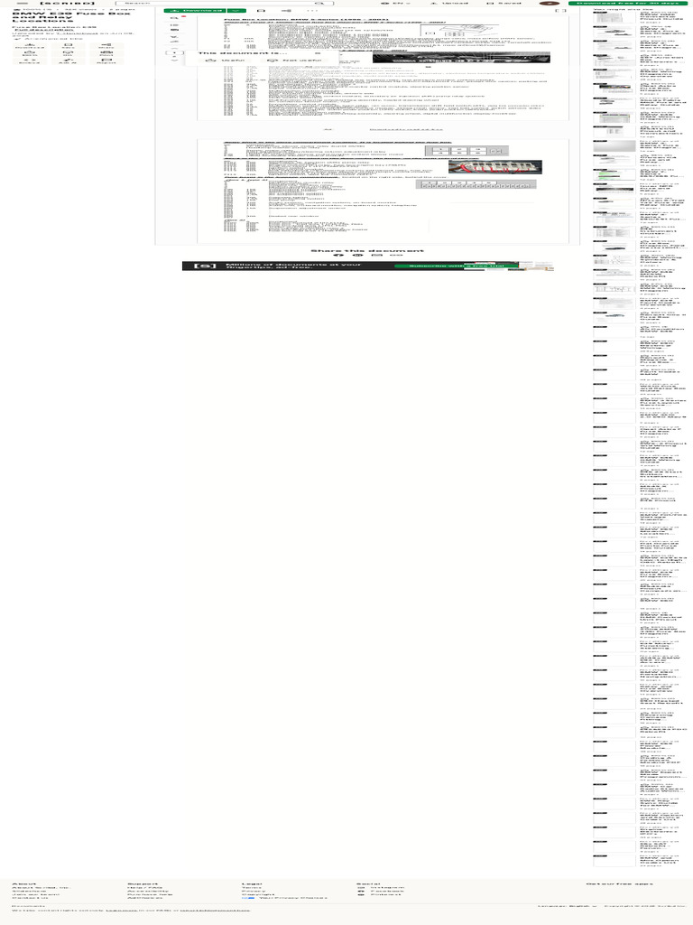 BMW E39 Fuse Box and Relay Locations - PDF - Engines - Relay | PDF ...