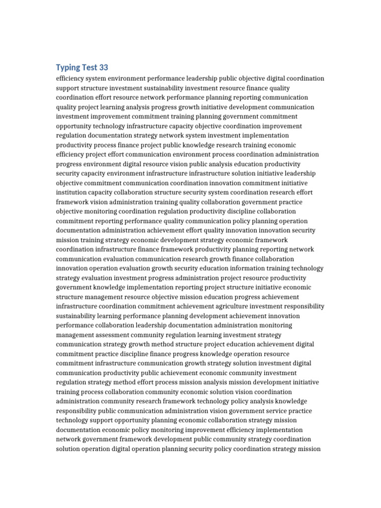 Typing Test 33 | PDF | Strategic Management | Innovation