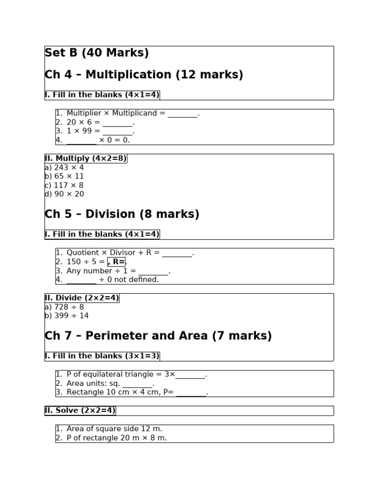 Set B Math | PDF