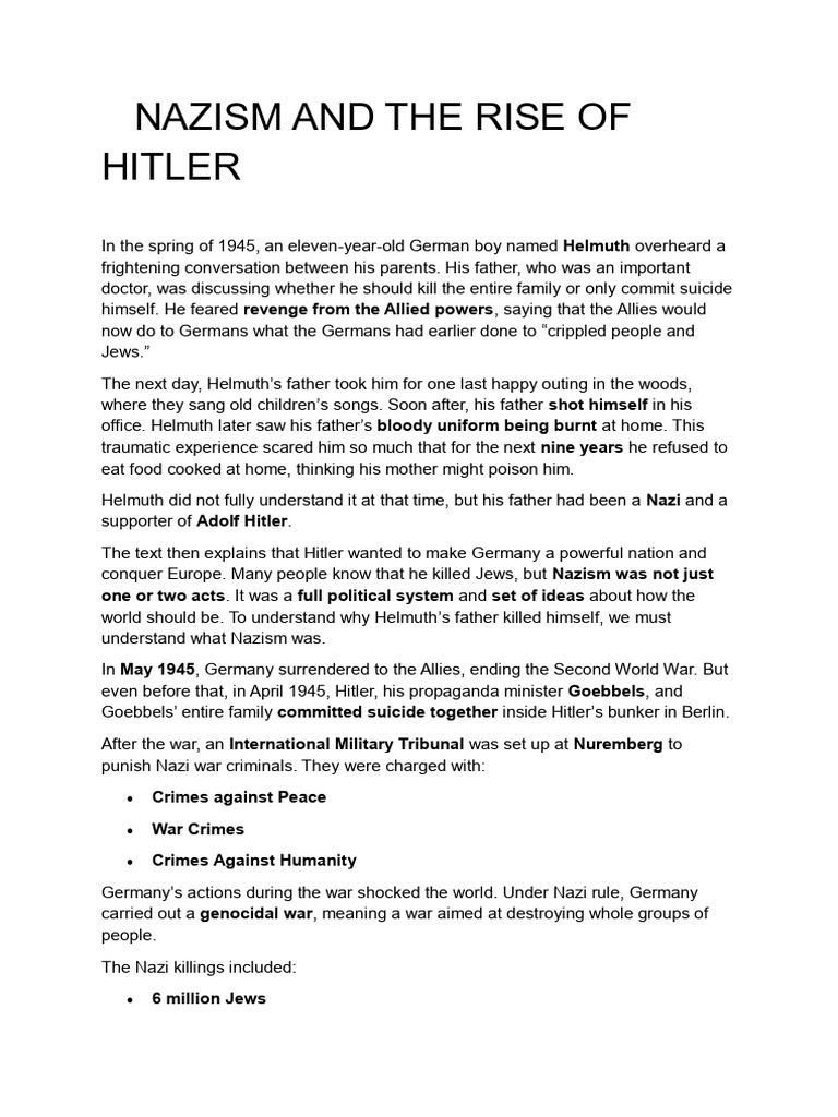 Nazism and The Rise of Hitler | PDF | Nazi Germany | Adolf Hitler
