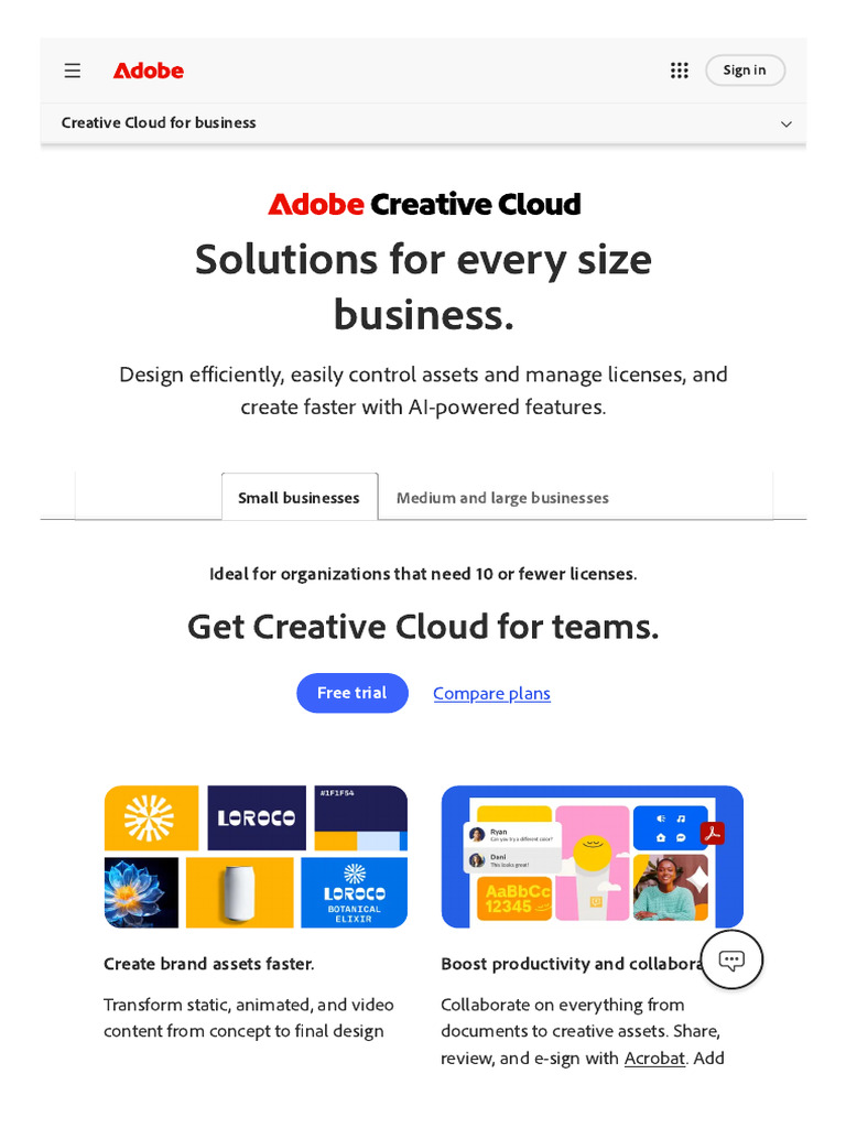 Adobe Creative Cloud Apps and Tools For Every Business - Adobe | PDF ...