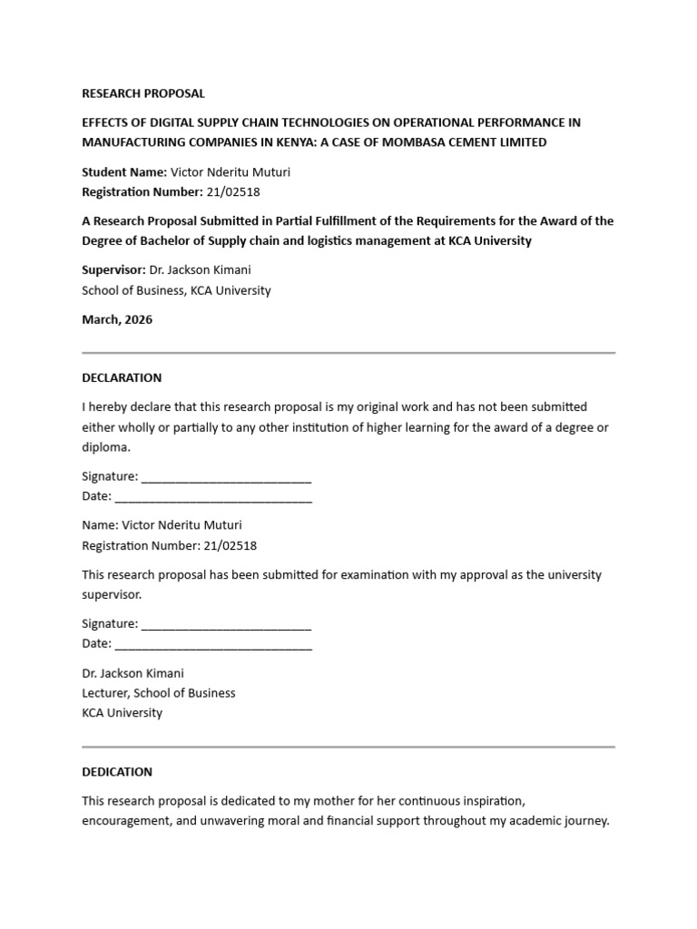 Research Proposal | PDF | Enterprise Resource Planning | Internet Of Things