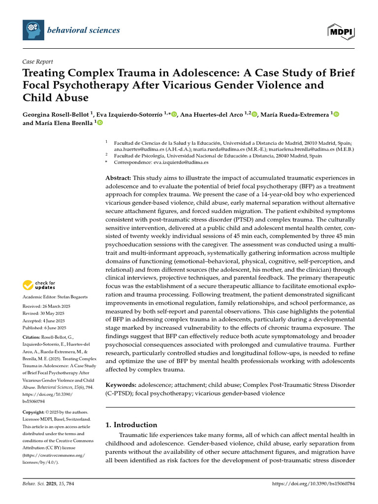 Treating Complex Trauma | PDF | Psychological Trauma | Complex Post ...