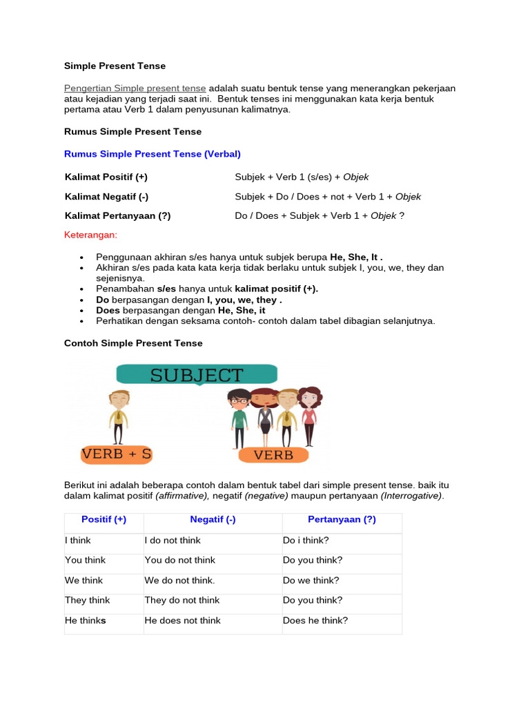 Materi Simple Present Tense | PDF