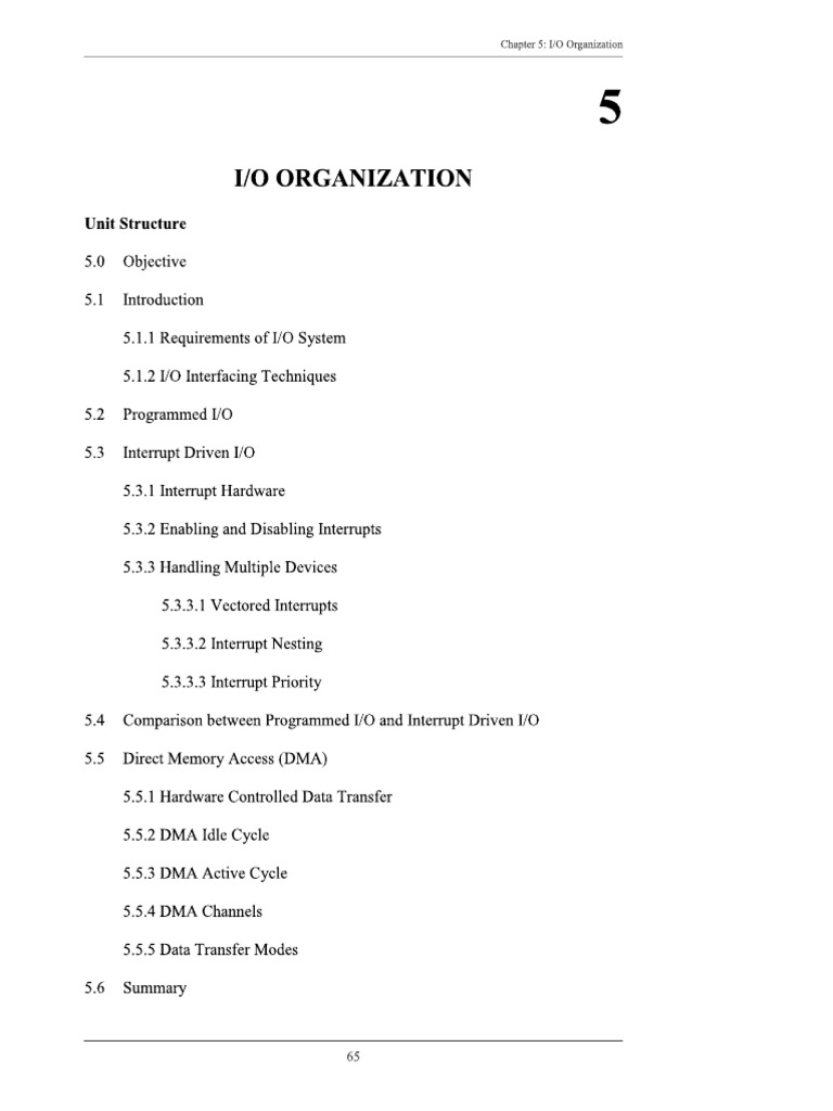COA - 05 - IO Organization | PDF