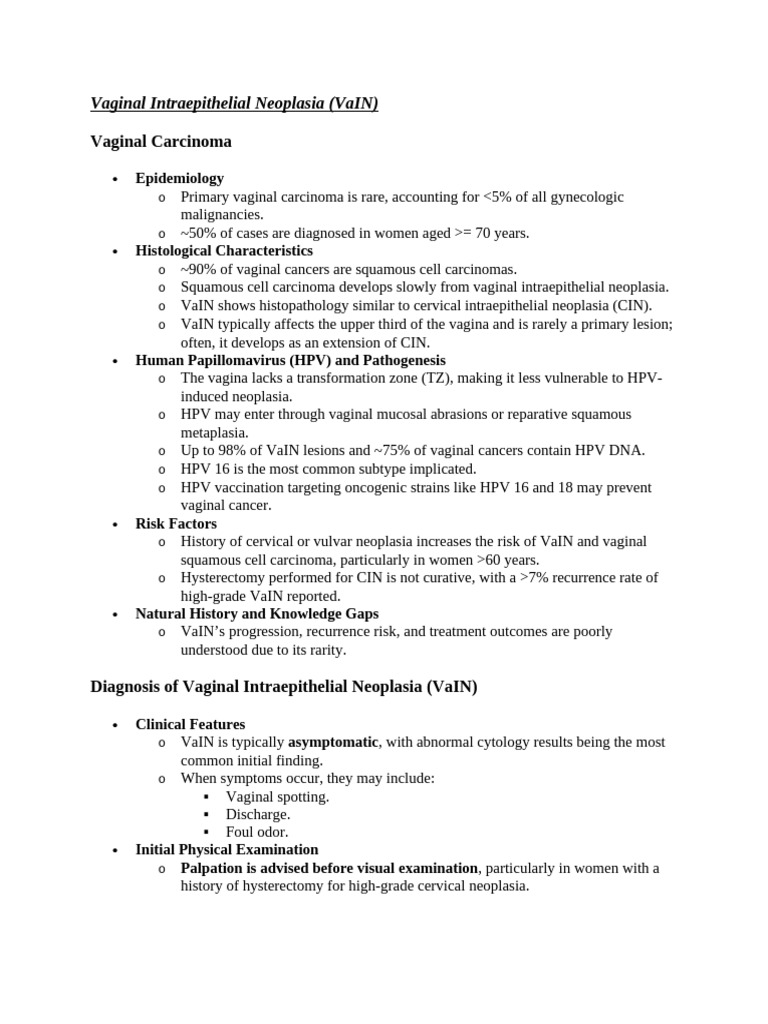 Vaginal Intraepithelial Neoplasia | PDF | Radiation Therapy | Cervical ...