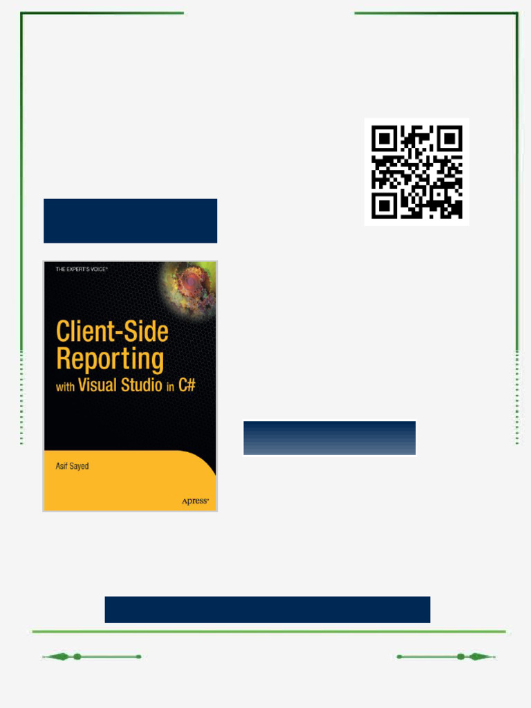 Client Side Reporting With Visual Studio in C 1st Edition Asif Sayed ...