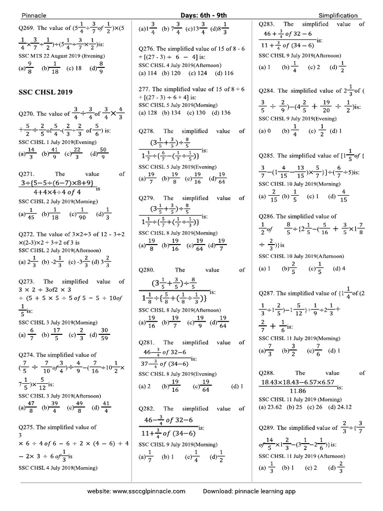 Simplification Practice | PDF
